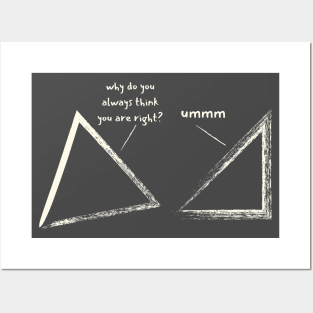 Nerdy Triangles Talking - Funny Geometry Posters and Art